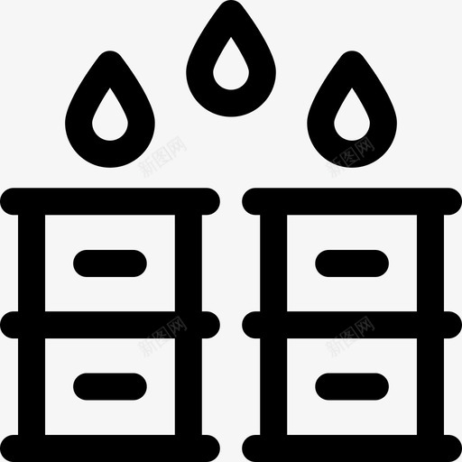 油污染33线性图标svg_新图网 https://ixintu.com 污染 线性