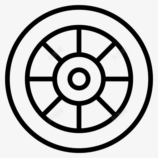 车轮汽车移动图标svg_新图网 https://ixintu.com 汽车 汽车零件 移动 车轮 转向 轮胎