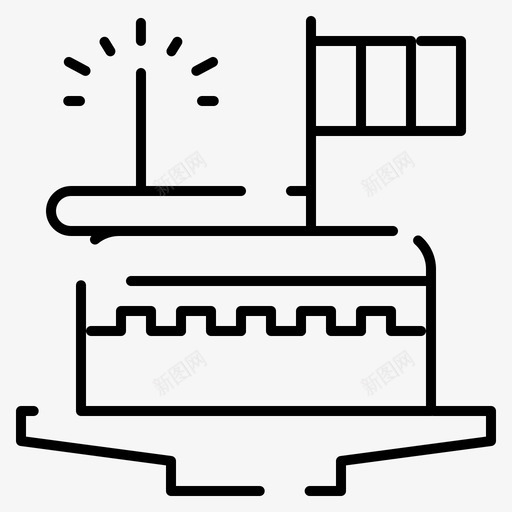 蛋糕庆祝日图标svg_新图网 https://ixintu.com 帕特 帕特里 常规 庆祝 爱尔兰 独立日 节日 虚线 蛋糕 里克