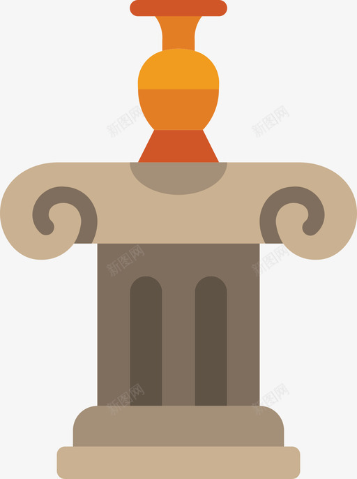 古董3柱图标svg_新图网 https://ixintu.com 古董