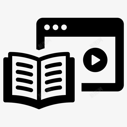 教程书说明图标svg_新图网 https://ixintu.com 学习 教程 说明
