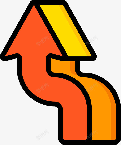 上箭头三维箭头3线颜色图标svg_新图网 https://ixintu.com 三维 箭头 颜色