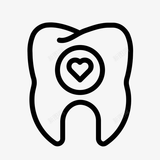 爱牙喜欢图标svg_新图网 https://ixintu.com 口腔 喜欢 大纲 护理 爱牙 牙齿