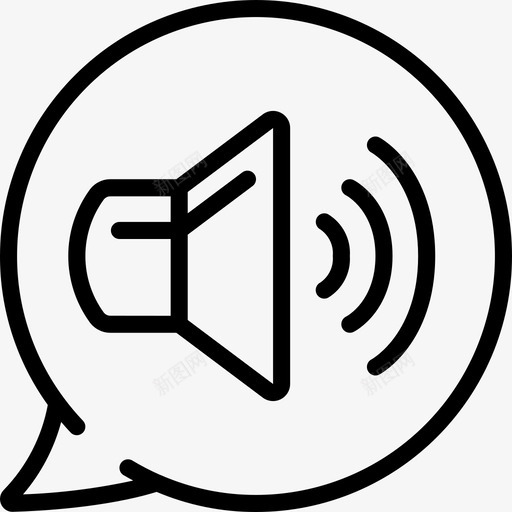音频通信39线性图标svg_新图网 https://ixintu.com 线性 通信 音频