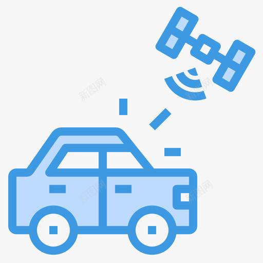 Gps汽车11蓝色图标svg_新图网 https://ixintu.com 汽车 蓝色