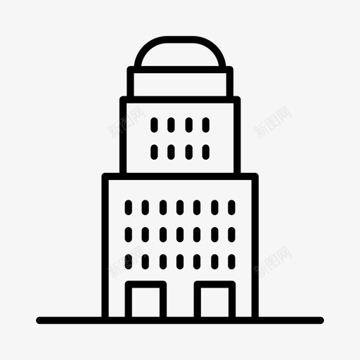 建筑物城市公司图标svg_新图网 https://ixintu.com 公司 城市 城镇 建筑物