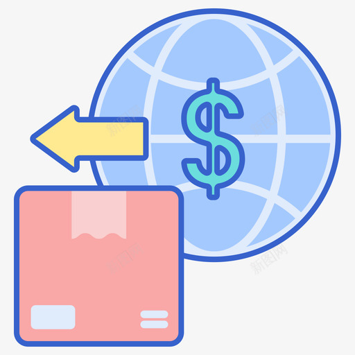 导入网络商店线颜色图标svg_新图网 https://ixintu.com 商店 导入 网络 颜色