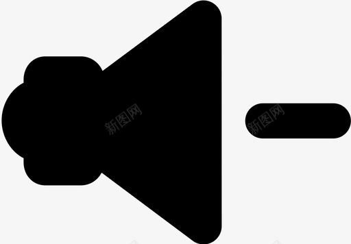 音量减小娱乐多媒体图标svg_新图网 https://ixintu.com 减小 多媒体 娱乐 音量