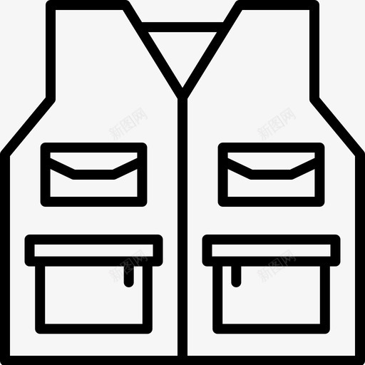 背心金矿4直线型图标svg_新图网 https://ixintu.com 直线 线型 背心 金矿