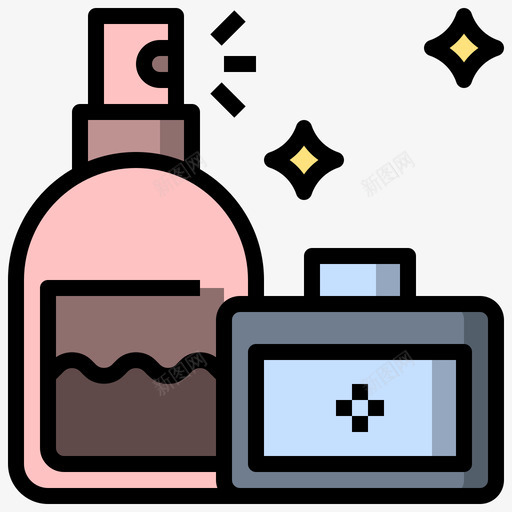 香水瓶卫生28线性颜色图标svg_新图网 https://ixintu.com 卫生 线性 颜色 香水瓶