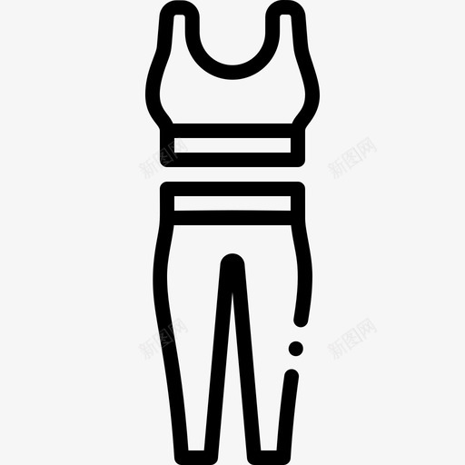 运动服瑜伽14直线型图标svg_新图网 https://ixintu.com 瑜伽 直线 线型 运动服