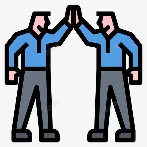 团队合作商务会议14线条色彩图标svg_新图网 https://ixintu.com 合作 商务会议 团队 线条 色彩