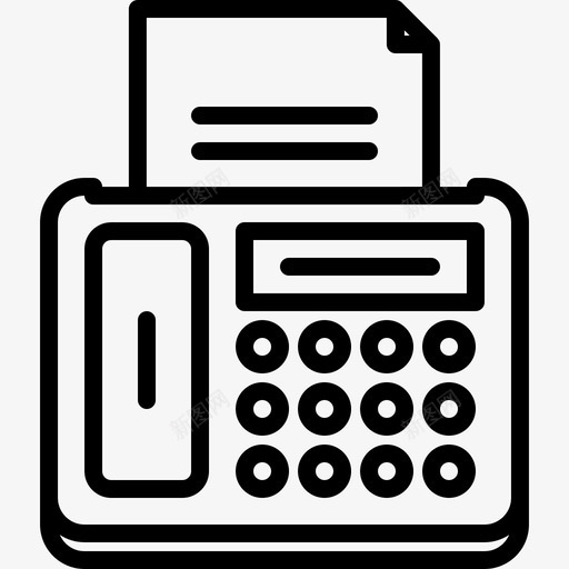 传真设备43线性图标svg_新图网 https://ixintu.com 传真 线性 设备