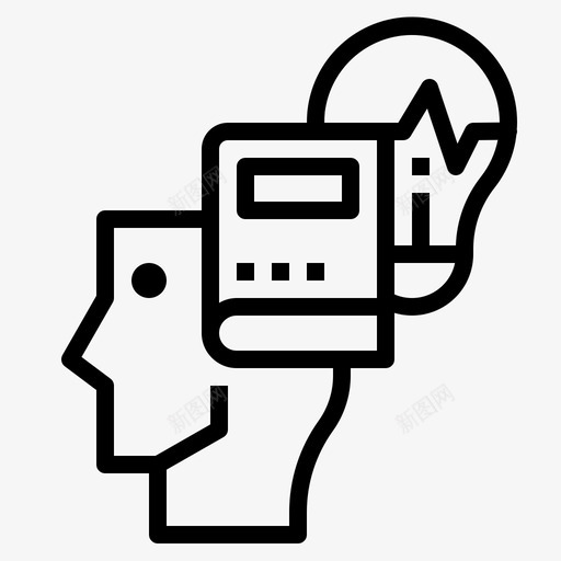 书思考图标svg_新图网 https://ixintu.com 思考