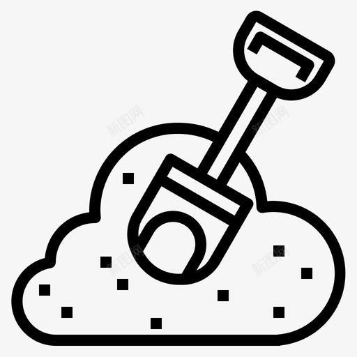 铲子农业耕作图标svg_新图网 https://ixintu.com 农业 农场 工具 耕作 花园 铲子