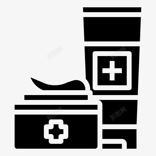 药膏药店3填充图标svg_新图网 https://ixintu.com 填充 药店 药膏