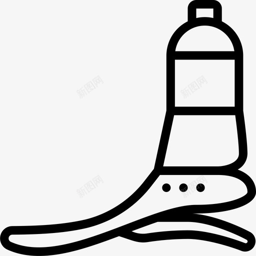 脚假肢3直线型图标svg_新图网 https://ixintu.com 假肢 直线 线型