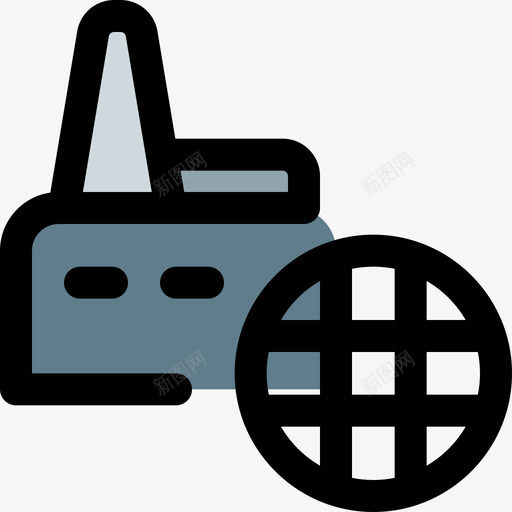 工厂办公室公司2线颜色图标svg_新图网 https://ixintu.com 公司 办公室 工厂 颜色