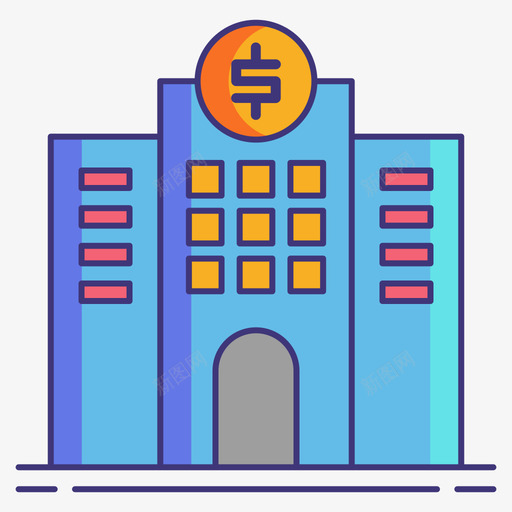 Bankbanking122线性颜色图标svg_新图网 https://ixintu.com Bank banking 线性 颜色