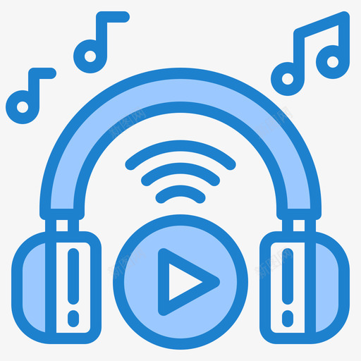 音乐智能技术17蓝色图标svg_新图网 https://ixintu.com 技术 智能 蓝色 音乐