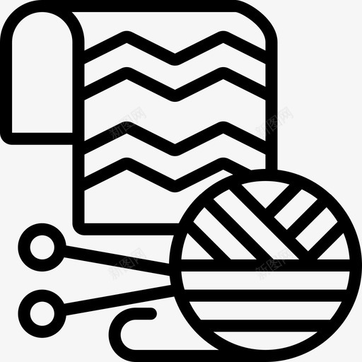 针织爱好11直线型图标svg_新图网 https://ixintu.com 爱好 直线 线型 针织