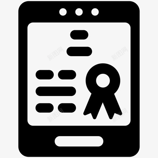 在线证书文凭在线学习图标svg_新图网 https://ixintu.com 在线 在线学习 文凭 证书
