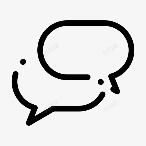 聊天邮件短信图标svg_新图网 https://ixintu.com ui 元素 基本 泡泡 短信 聊天 虚线 语音 邮件