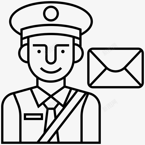 邮递员送货员职业1图标svg_新图网 https://ixintu.com 职业 货员 送货 邮递员
