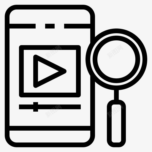 视频播放器86电影院线性图标svg_新图网 https://ixintu.com 播放器 电影院 线性 视频