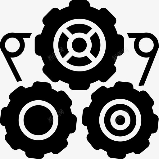 齿轮汽车机械图标svg_新图网 https://ixintu.com 传动 性能 机械 汽车 齿轮