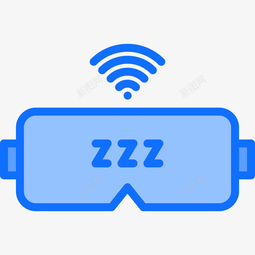 睡眠面具小玩意16蓝色图标svg_新图网 https://ixintu.com 小玩意 睡眠 蓝色 面具