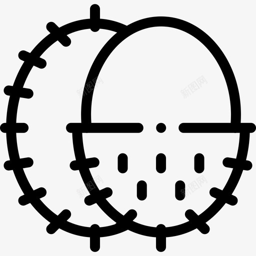 红毛丹水果和蔬菜61直线型图标svg_新图网 https://ixintu.com 水果 直线 红毛 线型 蔬菜