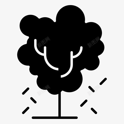 树苹果苹果树图标svg_新图网 https://ixintu.com 春天 自然 苹果 苹果树 雕文