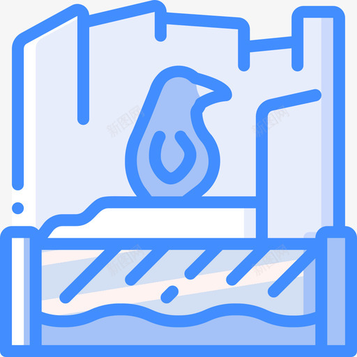 企鹅动物园22蓝色图标svg_新图网 https://ixintu.com 企鹅 动物园 蓝色