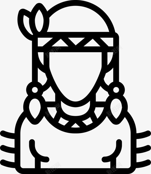 印第安人刻板印象3直系图标svg_新图网 https://ixintu.com 刻板 印第安人 印象 直系