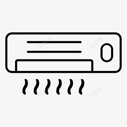 空调制冷家用图标svg_新图网 https://ixintu.com 制冷 家用 空调 设备