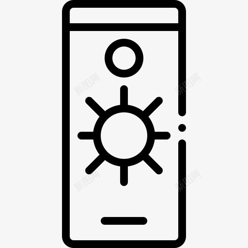 智能手机weather237线性图标svg_新图网 https://ixintu.com weather 手机 智能 线性