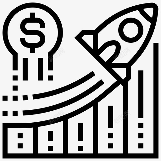 业务增长启动目标图标svg_新图网 https://ixintu.com 业务 动机 启动 在线 增长 目标