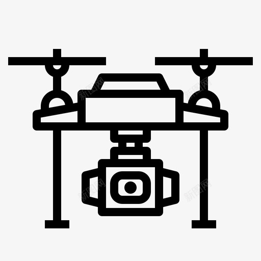 无人机小工具17直线型图标svg_新图网 https://ixintu.com 小工 工具 无人机 直线 线型