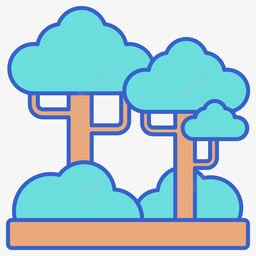 热带雨林57线形颜色图标svg_新图网 https://ixintu.com 热带雨林 线形 颜色
