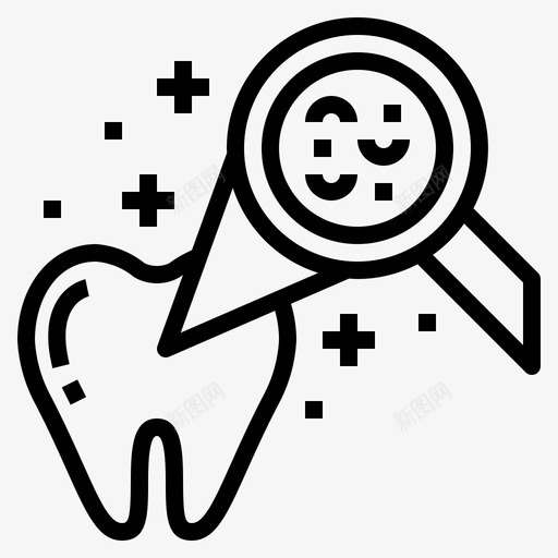 牙齿检查牙齿47线性图标svg_新图网 https://ixintu.com 检查 牙齿 线性