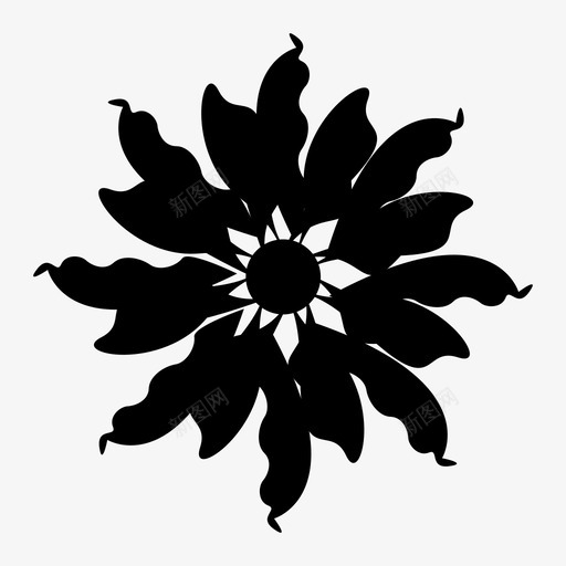 花美丽开花图标svg_新图网 https://ixintu.com 华丽 开花 美丽 花园