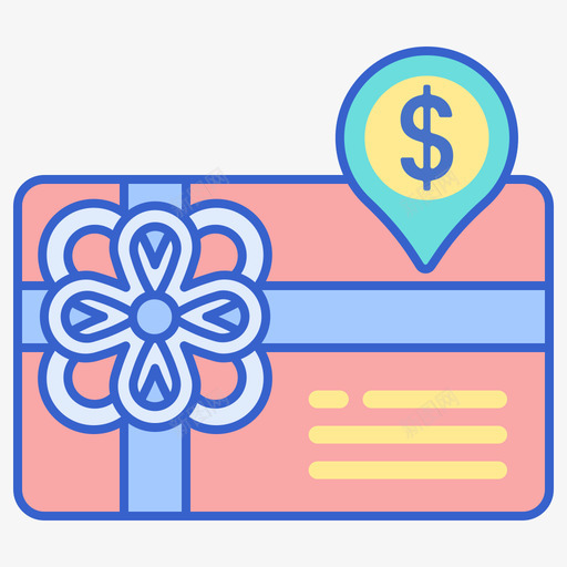 礼品卡网上商店线性颜色图标svg_新图网 https://ixintu.com 礼品 线性 网上商店 颜色