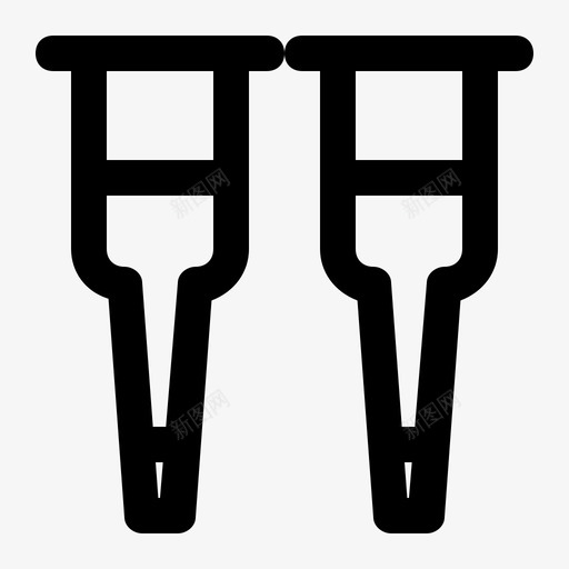 拐杖手帮手图标svg_新图网 https://ixintu.com 医院 帮手 拐杖 熨斗 病人
