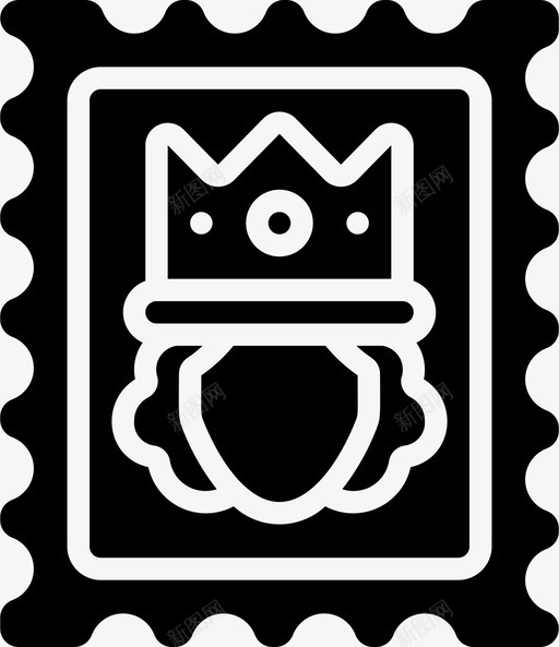 邮票君主制2填充图标svg_新图网 https://ixintu.com 君主制 填充 邮票