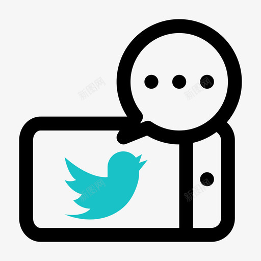 Tweet联系人25双音图标svg_新图网 https://ixintu.com Tweet 双音 联系人