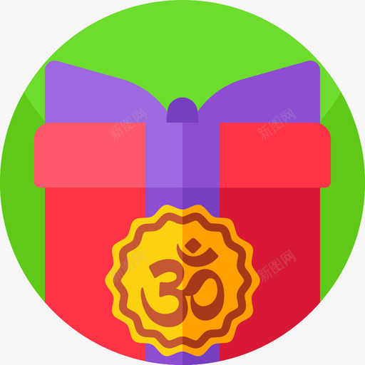 Gift印度66扁平图标svg_新图网 https://ixintu.com 印度 扁平