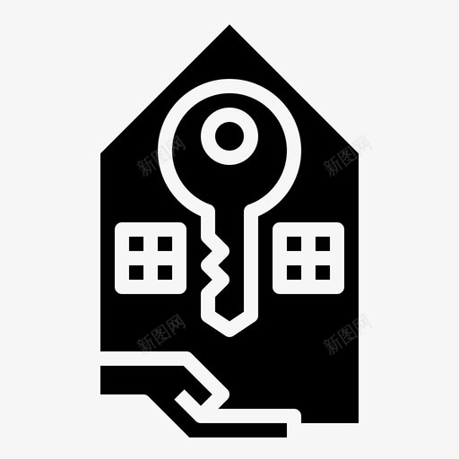 租赁租赁房产4填充图标svg_新图网 https://ixintu.com 填充 房产 租赁