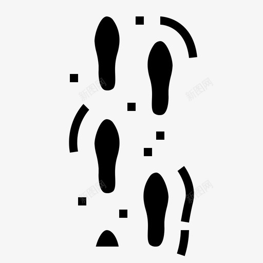 侦探脚印图标svg_新图网 https://ixintu.com 侦探 脚印
