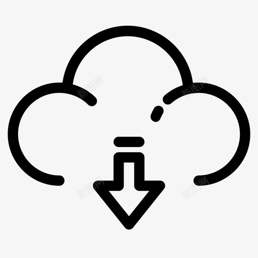 云互联网图标svg_新图网 https://ixintu.com 下载 互联网 优化 在线 搜索引擎 网络